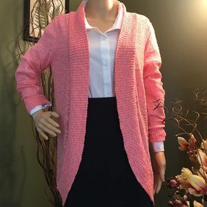 🎄PREMISE STUDIO Flamingo Open Cardigan Sz.L~NWT!